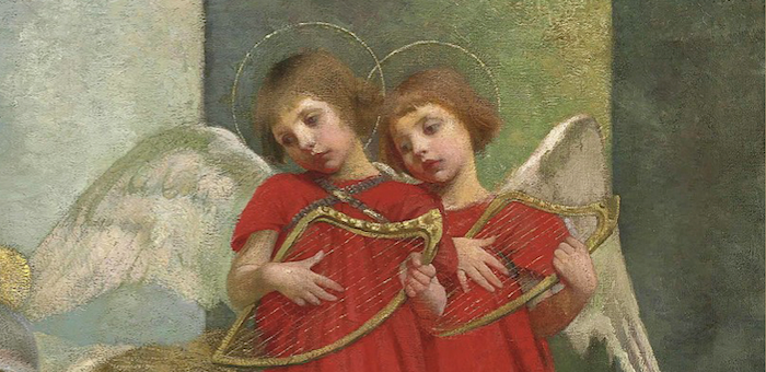 Angels Entertaining the Holy Child by Marianne Stokes